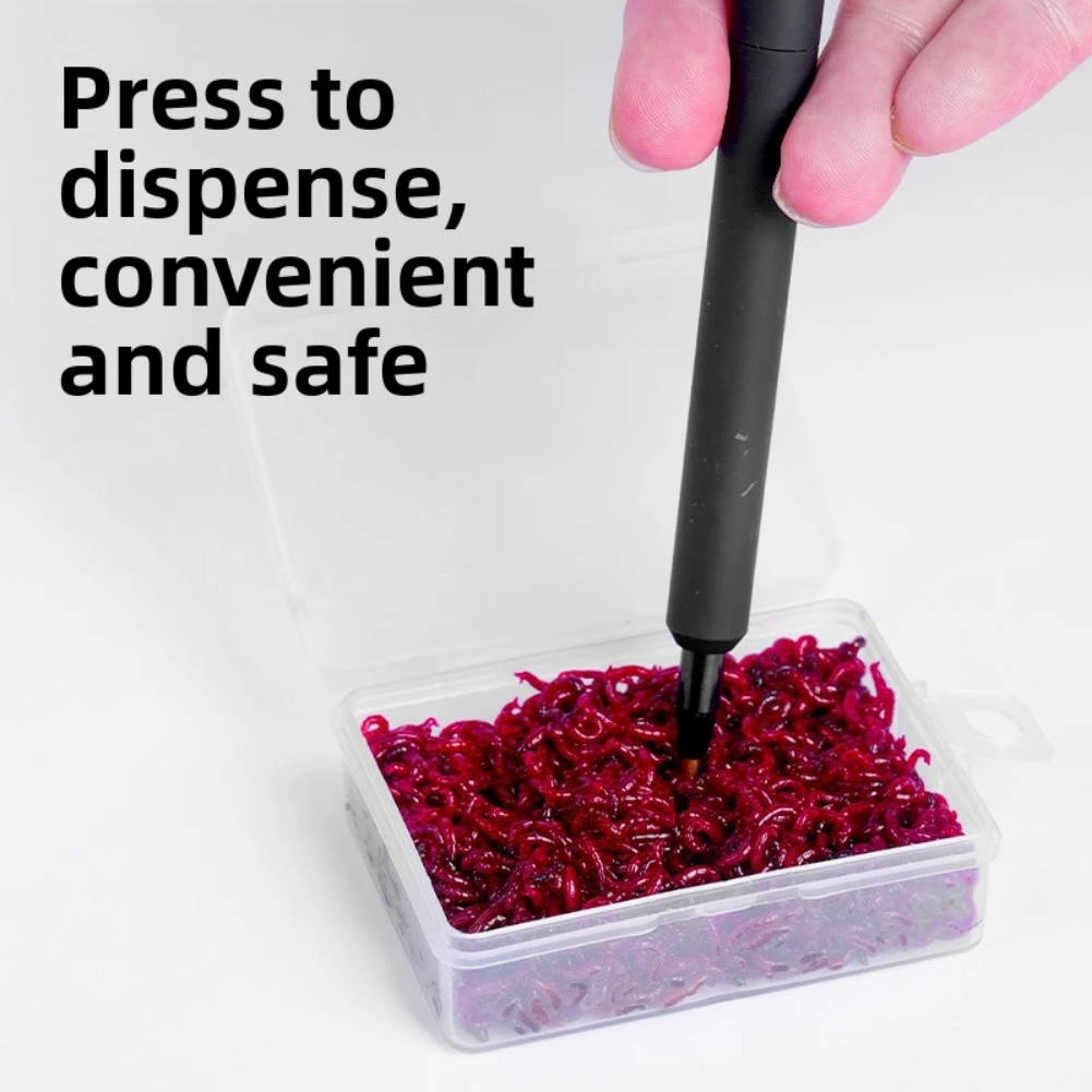 Fishing Hook Size - Dispositif d'appâtage de ver rouge pour