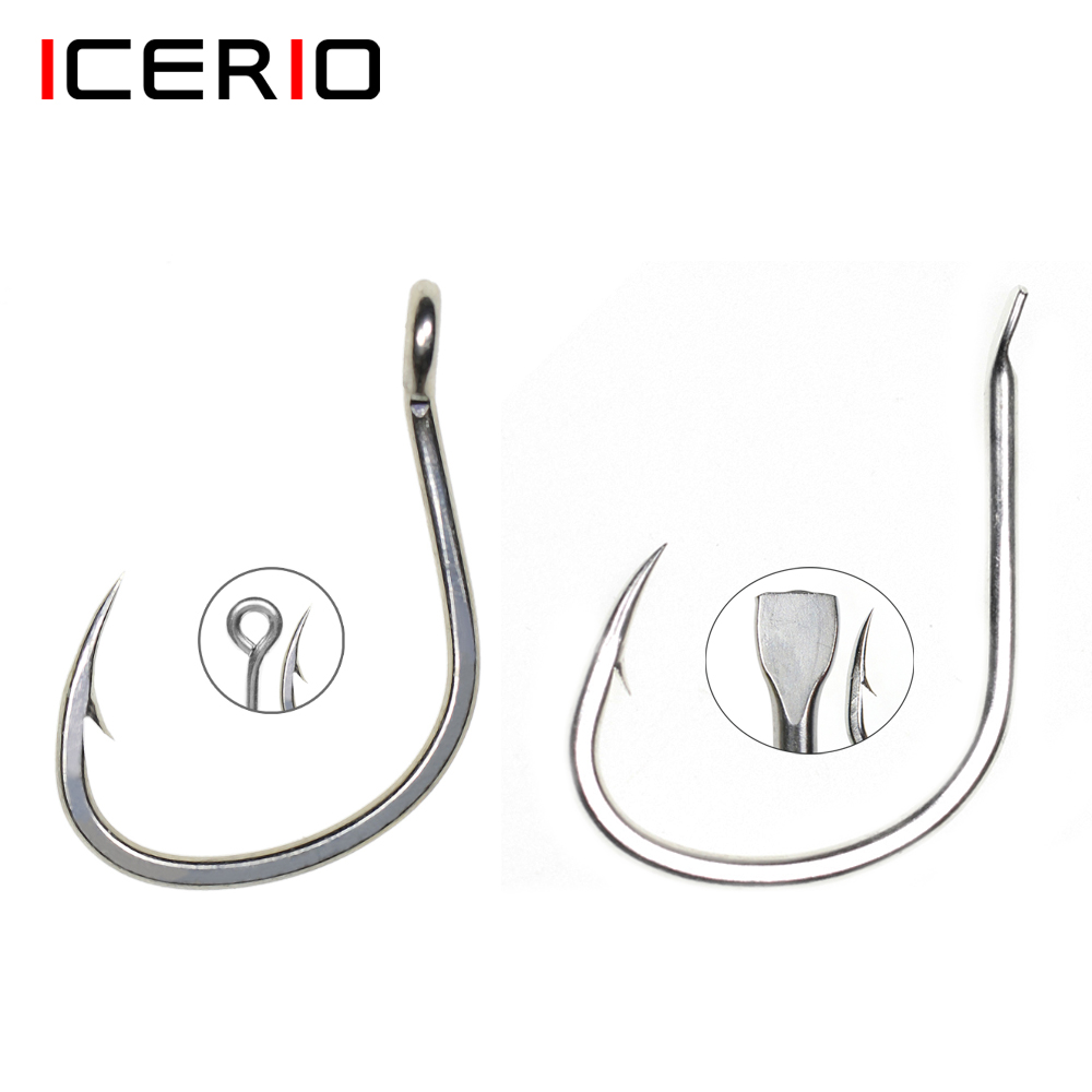 Fishing Hook Assortment - ICERIO 10 pièces revêtement en étain