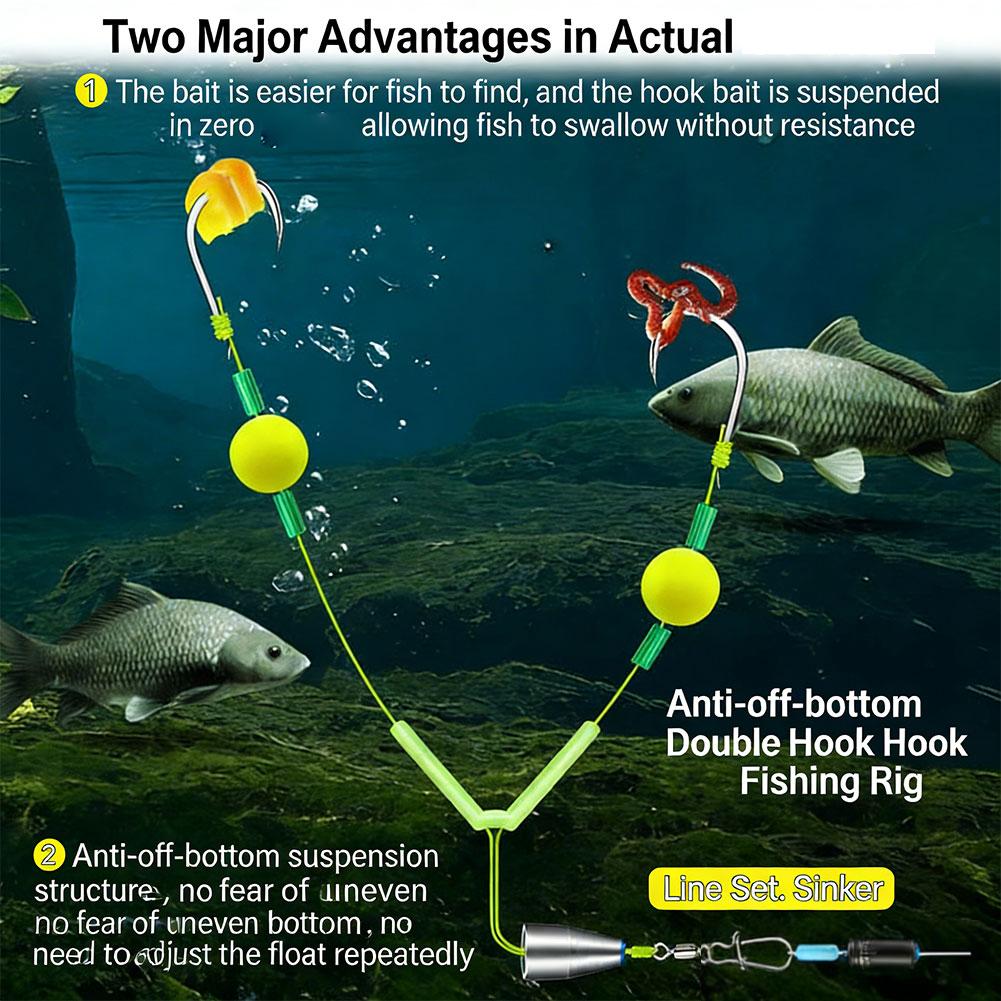 Fishing Hook Weedless - Ensemble de montages de pêche anti-accrocs