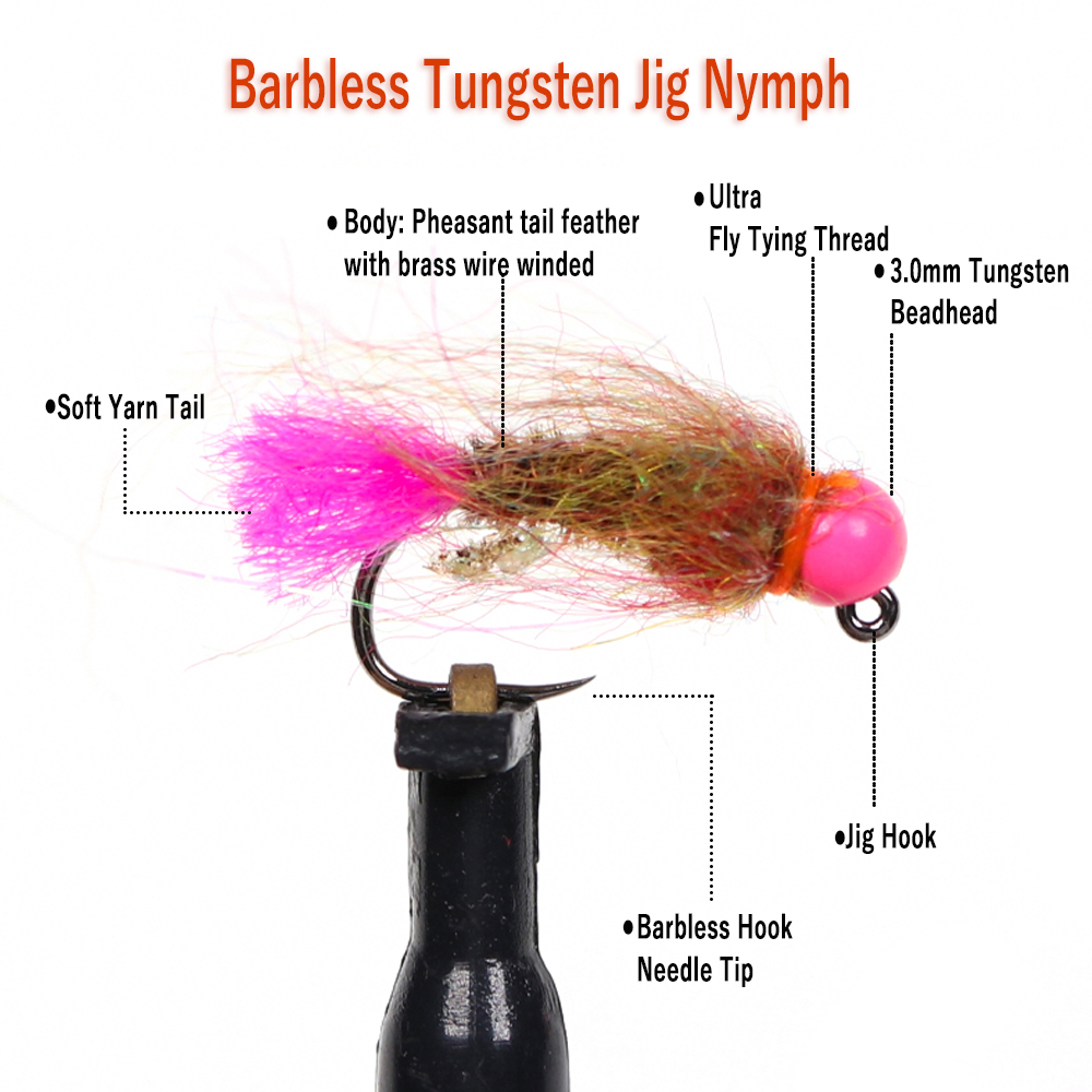 Wifreo 12 pièces tungstène Bea - Fishing Hook Barbless avis et prix