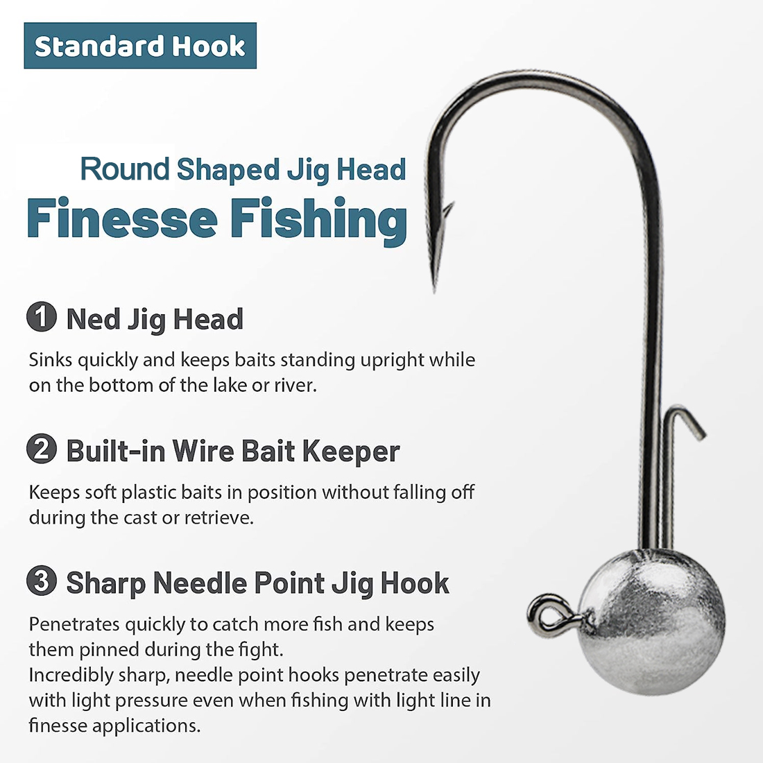FishTrip 1 ~ 10 pièces Ned têt - Fishing Hook Weedless avis et prix