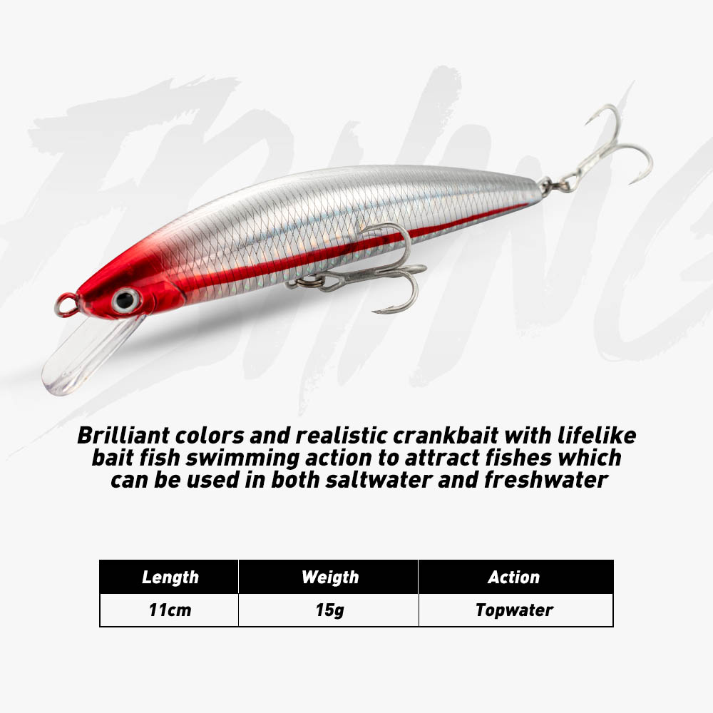 Leurre de pêche coulant méné 1 - Fishing Hook Treble avis et prix