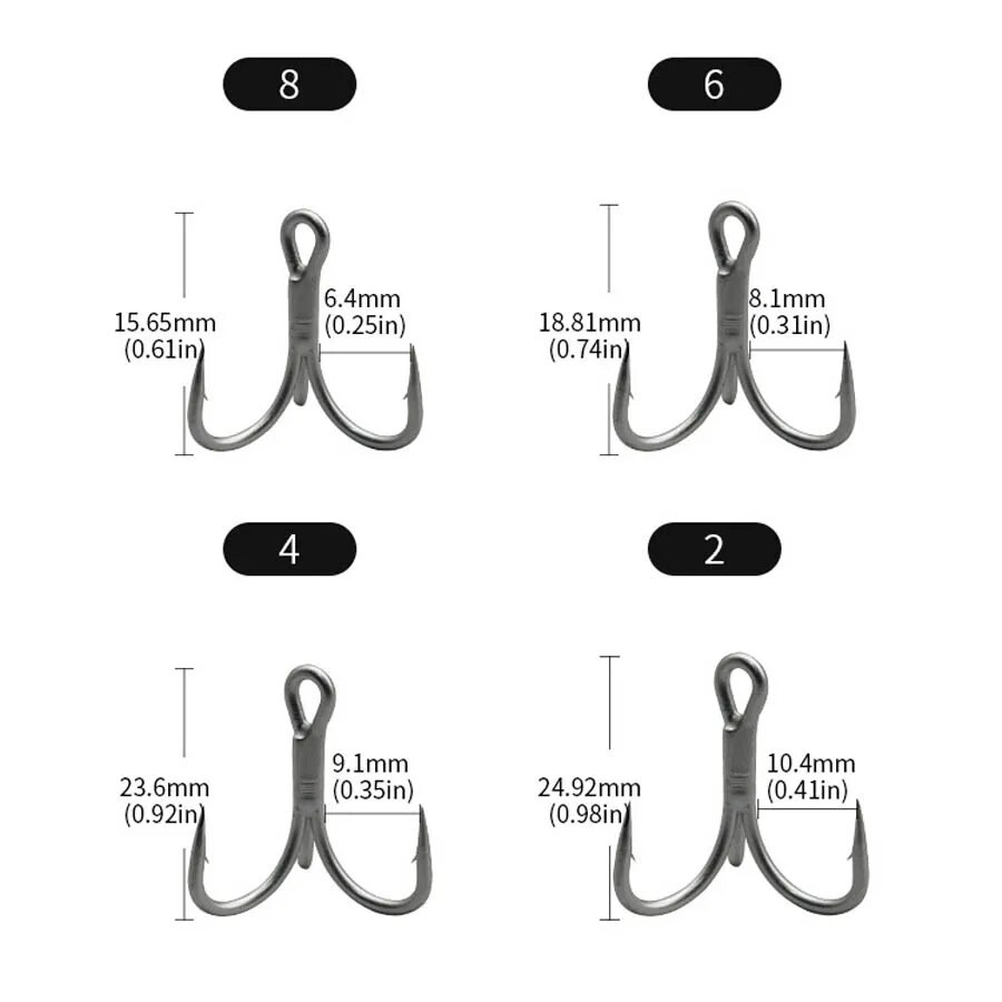 Hameçons triples de pêche en a - Fishing Hook Barbless avis et prix