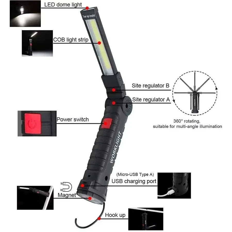 Lampe de travail magnétique Re - Fishing Hook avis et prix