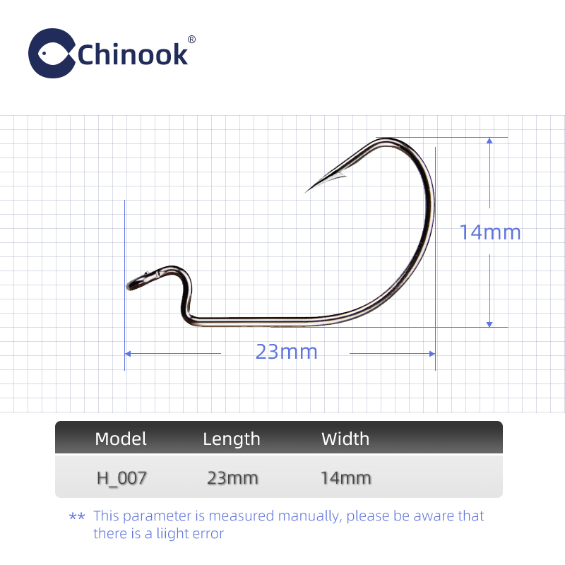 Chinook 20 pièces large ver Te - Fishing Hook Offset avis et prix