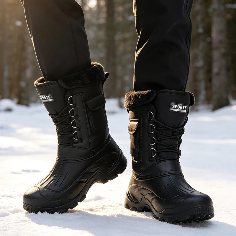 Bottes d'hiver pour hommes, ch - Fishing Hook avis et prix