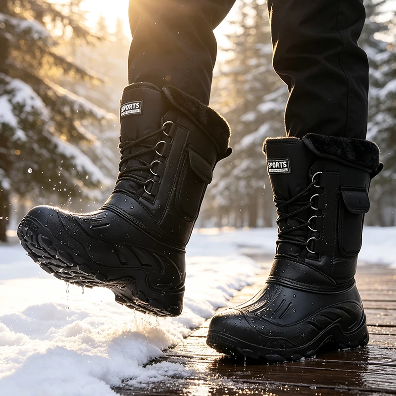Bottes d'hiver pour hommes, ch - Fishing Hook avis et prix