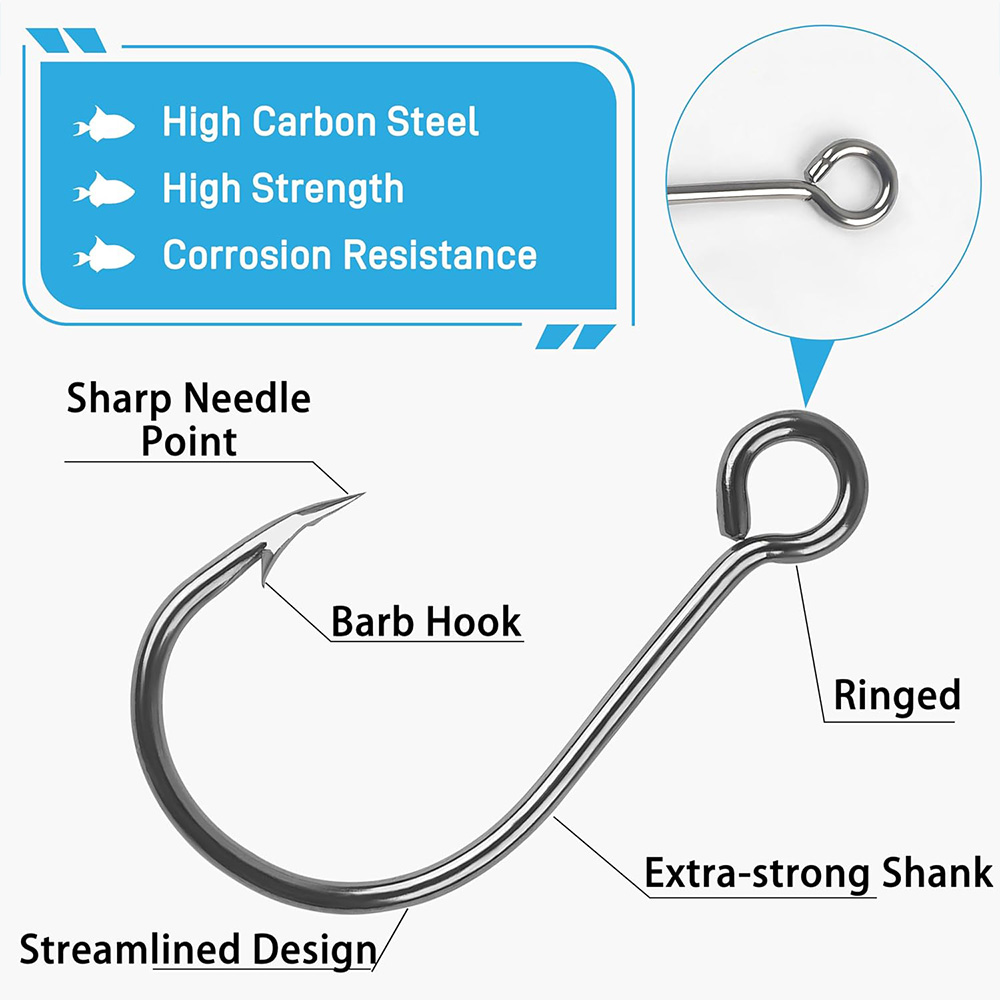 70 pièces crochets simples de  - Fishing Hook Offset avis et prix