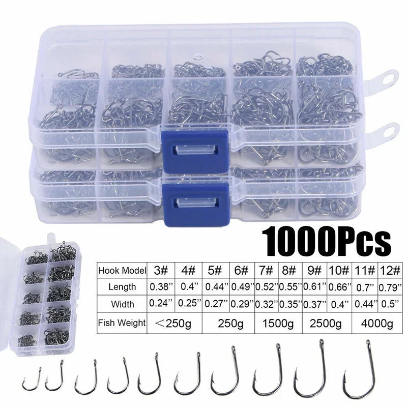 50-1600 pièces/boîtehameçons d - Fishing Hook Barbless avis et prix