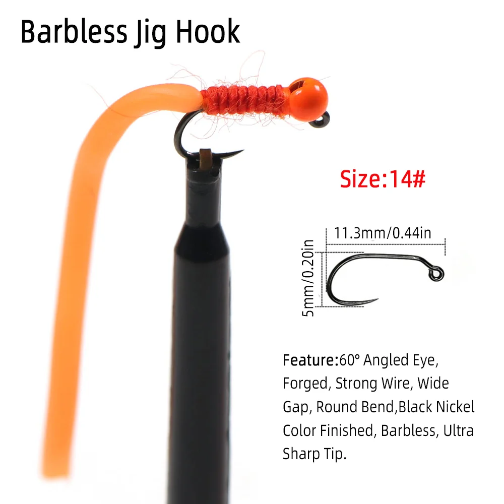 4 pièces # 14 mouches de pêche - Fishing Hook Barbless avis et prix