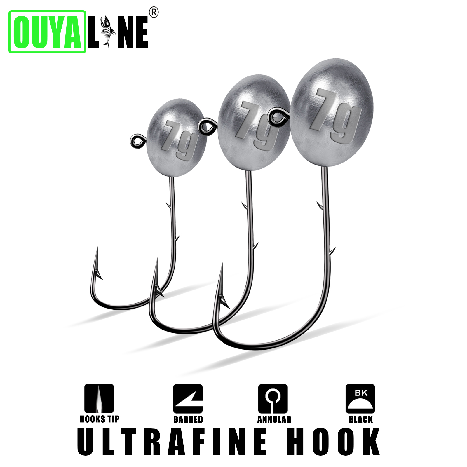 Jig Head Hook 1X Rockfish Ajin - Fishing Hook Offset avis et prix