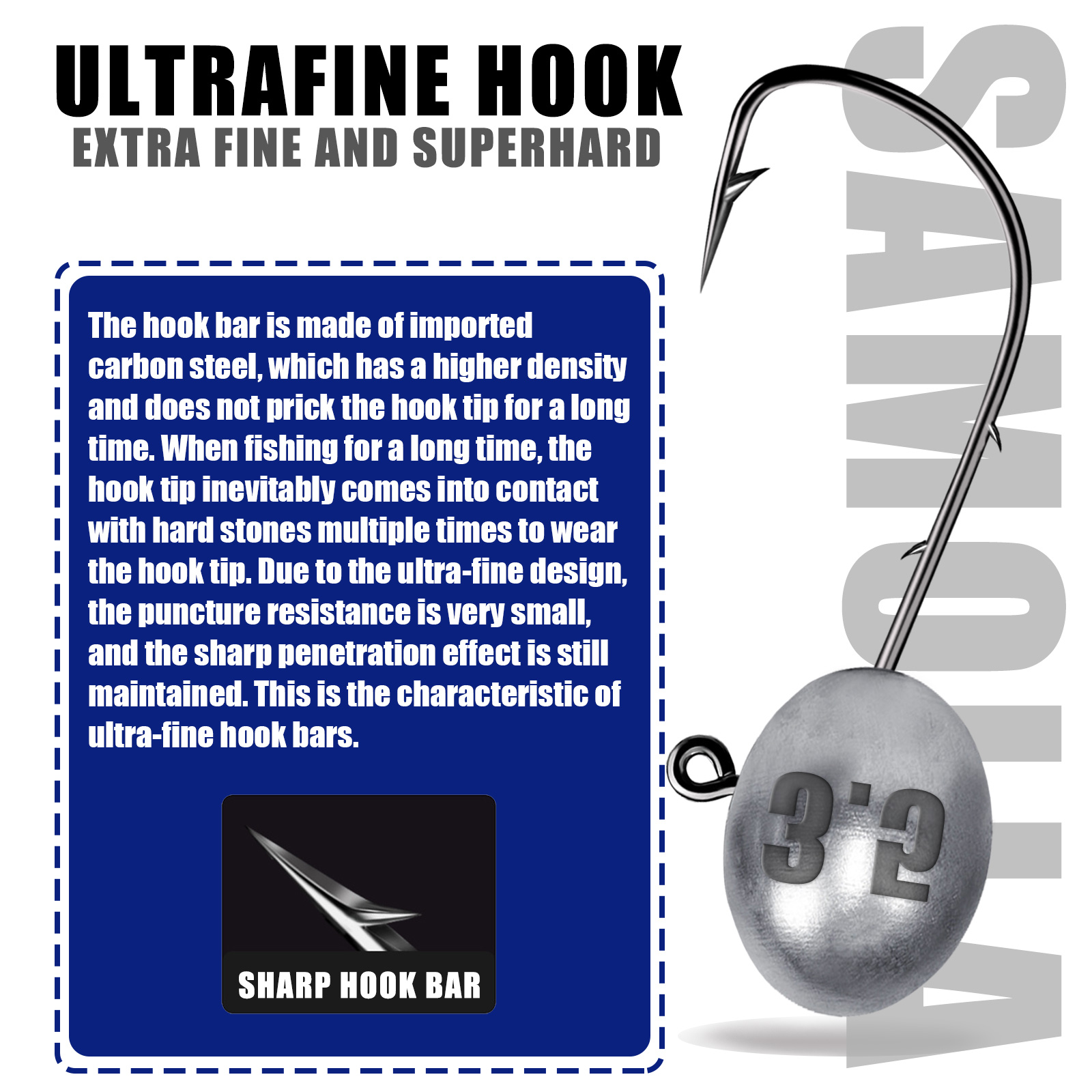 Jig Head Hook 1X Rockfish Ajin - Fishing Hook Offset avis et prix