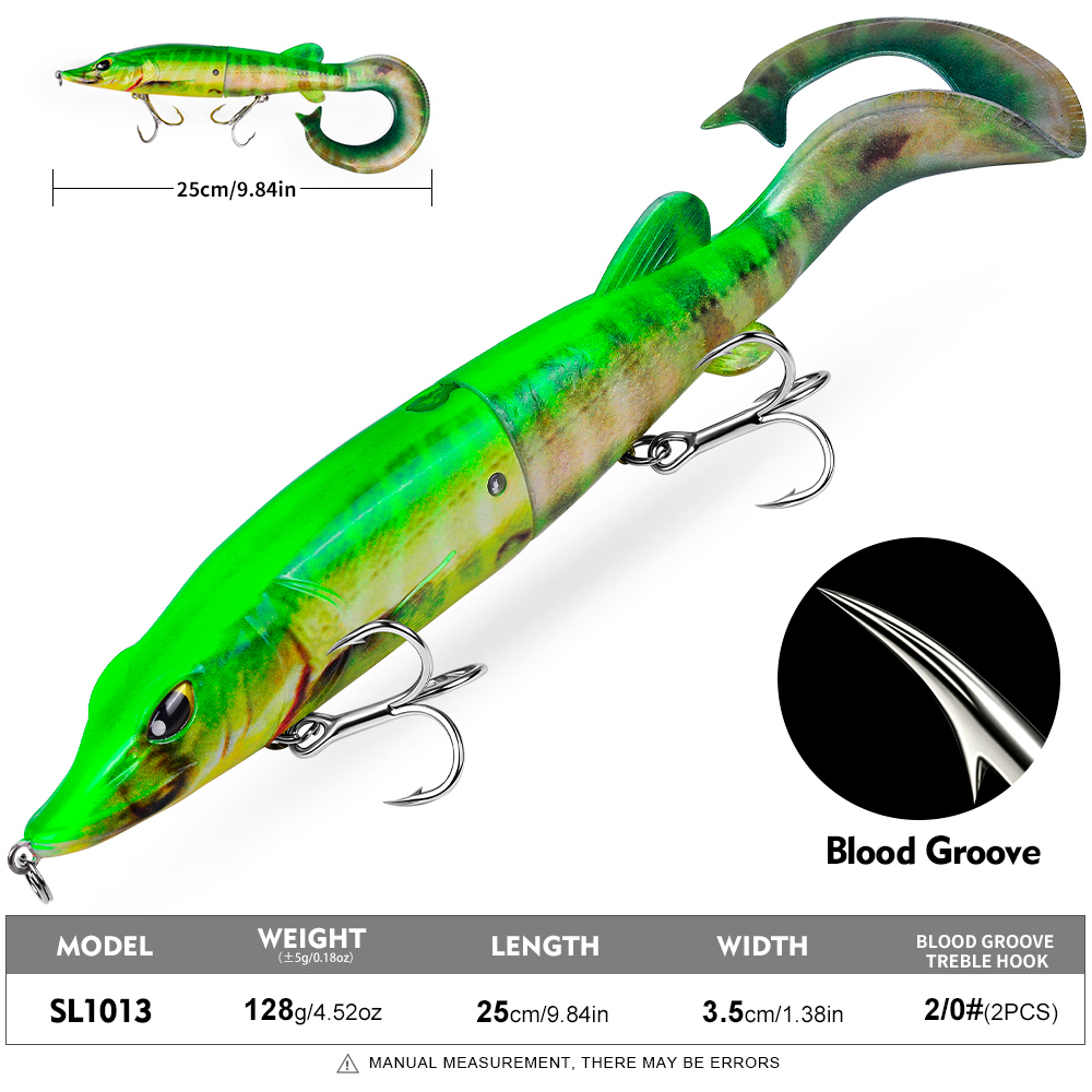 PROBEROS 1PC Leurre Articulé 2 - Fishing Hook Treble avis et prix
