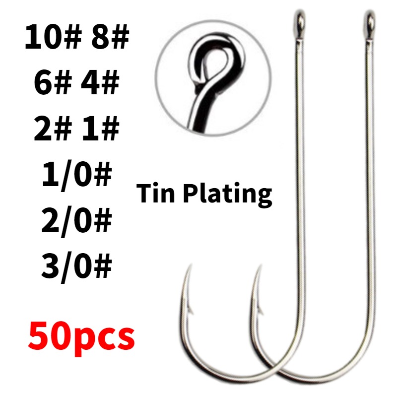 50 hameçons circulaires à tige - Fishing Hook Circle avis et prix