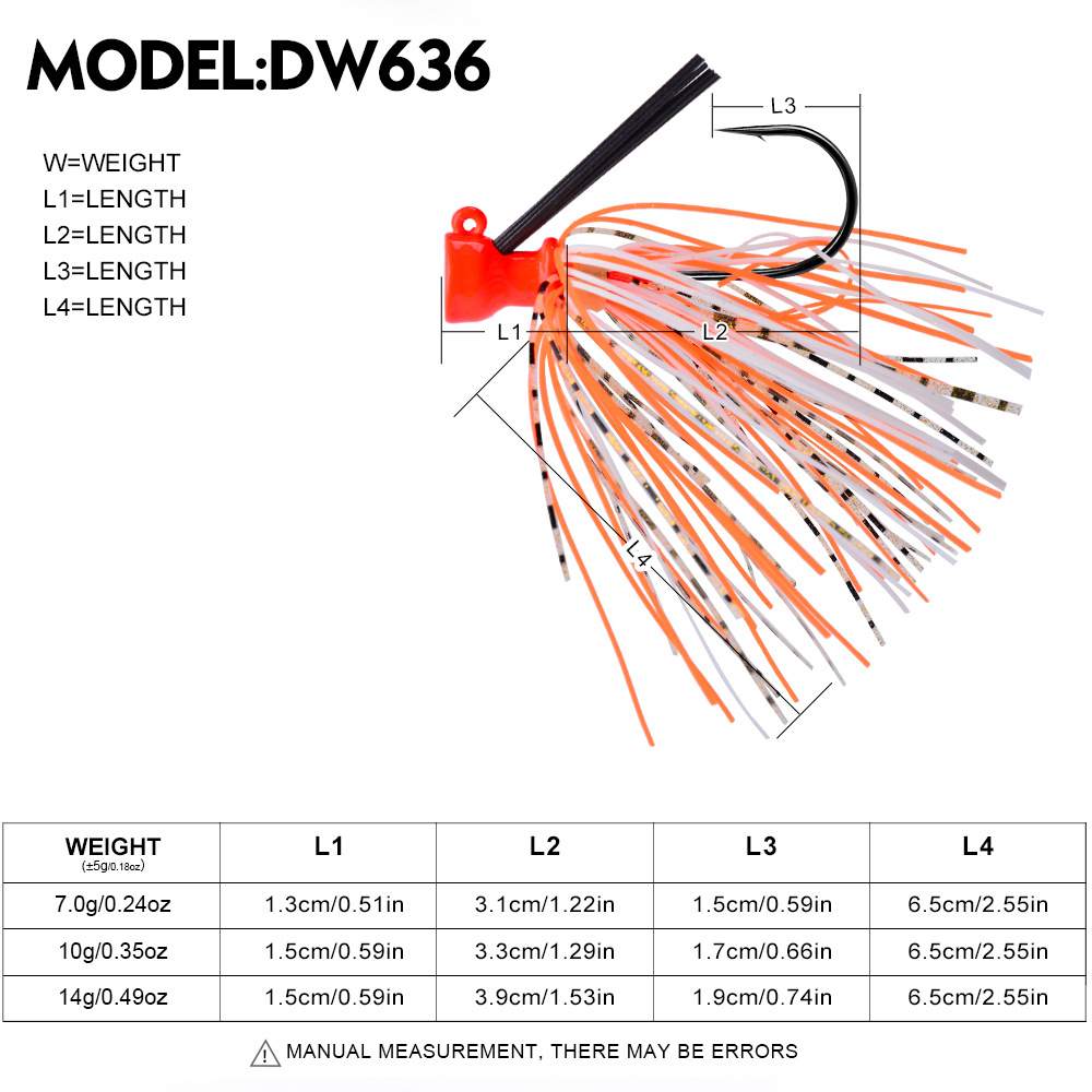 7G 10G 14G Jig crochet leurre  - Fishing Hook Weedless avis et prix