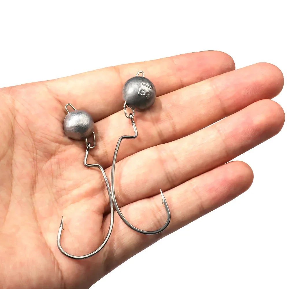 5 pièces tête de gabarit en mé - Fishing Hook Weedless avis et prix